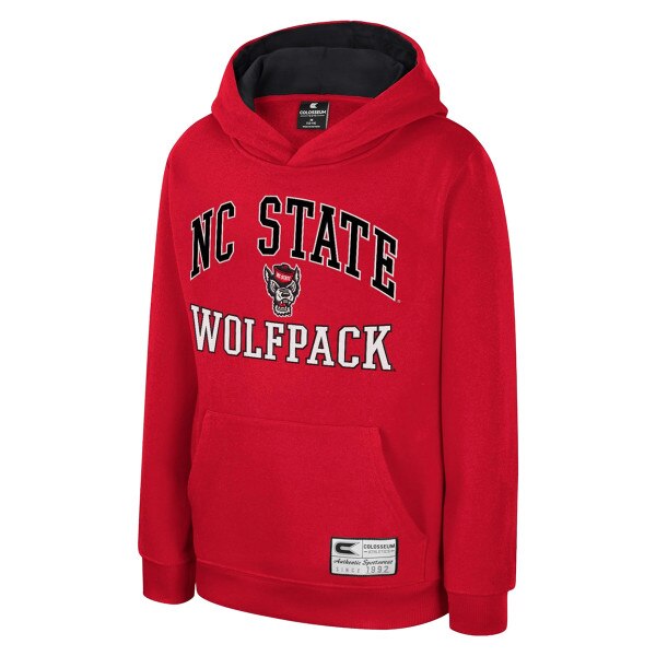 Red Youth Hood Sweat - NC State / W
